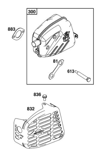 I - GRUPPO GAS DI SCARICO B&S - 10 €¦ 100602-0036-H5 brand Stihl
